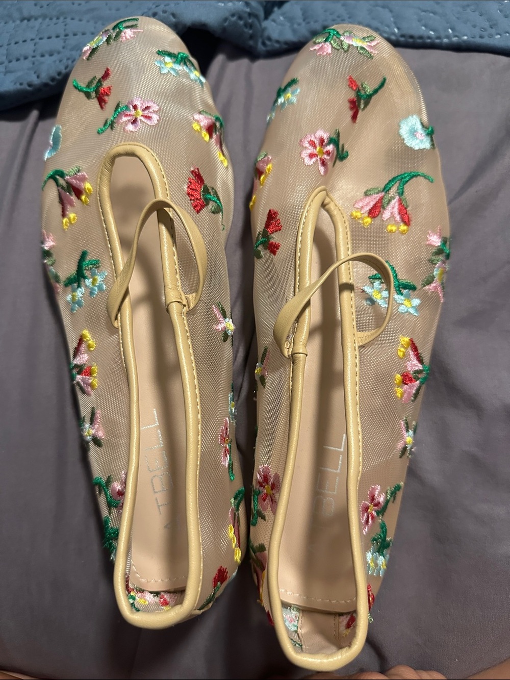 Floral print flats size 8